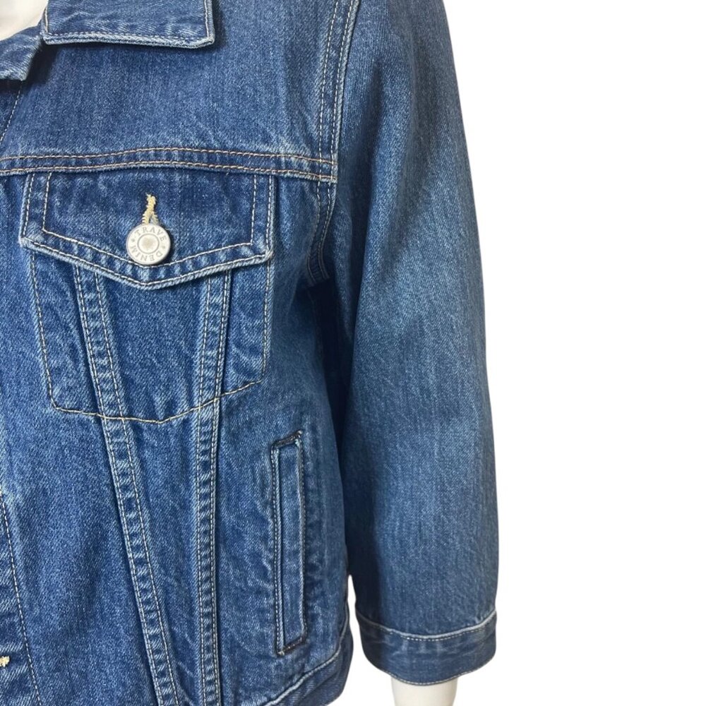 Trave Zoey Crop Jean Jacket in Atmosphere Size S - Picture 3 of 11